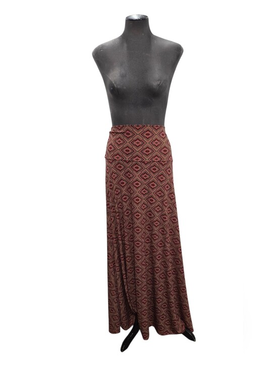 LuLaRoe Dresses & Skirts - Lularoe Size Large Geometric Print Maxi Skirt Brown Pink Green Black NWT